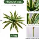 4 Pcs Artificial Greenery Stems Dracaena Faux Branches Artificial Plants Realistic Fake Dracaena Greenery Realistic Plants for Indoor Outdoor Porch Patio Home Office Living Room Decor (Yellow)