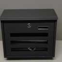 Decaller Galvanized Steel Mailbox with Key Lock, Wall Mount Metal Mail Box Outdoor, 13" x 11.8" x 4.1", 918 Black