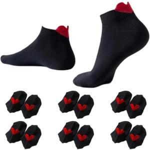 Women's White Heart Socks Summer Cute Casual Breathable Funny Low Cut Thin Cotton Ankle Socks Novelty