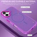 BENTOBEN Carbon Fiber for iPhone 17 Case 2025 [Compatible with MagSafe] Magnetic Phone Case iPhone 17 6.3" Slim Thin Smooth TPU Bumper with Drop Protection Anti-Yellow Women Men Cases Cover, New Pink