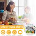 Hicarer 4 Pcs Metal Mesh Screen Food Cover for Outdoors Set Large 18.5 Inch Mesh Food Tents for Picnic Indoor Plate(Black)