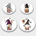 TUMOVO Halloween Gnome Burn Covers Electric Stove Nordic Magic Dwarf Round Stove Burner Cute Holidays Elf Gas Stove Burner Covers,Metal Stove Burner Cover Set of 4 Thanksgiving (White) 10InchesWx10'H (Artwork-21)