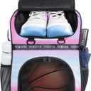 YOREPEK Basketball Bag, Large Basketball Backpack with Shoe Compartment and Ball Holder for daughter son, Water Resistant for Sport Training Equipment Fits Volleyball Gym Pink