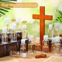 Chuangdi Holy Water Bottles Baptism Party Favor Transparent Holy Water Empty Containers with Golden Catholic Cross First Communion Gift for Guests Christian Thanksgiving Church(30 ml,30 Pcs)