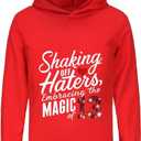 The Cotton Cartoon Hoodie Hooded Pullover Sweatshirt, Cute Clothes Hoodies (Red)