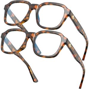 VISOONE Oversized Square Blue Light Blocking Glasses Fashion Computer Eyewear for Women and Men BENNETT