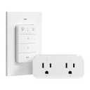 DEWENWILS Remote Control Outlet Wireless Light Switch, 2 Independent Control Sockets Electrical Remote Outlet Switch for Lamps, Fans, Household Appliance, No Wiring,100 Ft Range