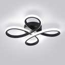 ADISUN Modern LED Ceiling Light, 6000K Semi Flush Mount Ceiling Light Fixture for Living Room, Close to Ceiling Light Fixtures for Bedroom, Corridor, Aisle, Hallway - Indoor Lamp, Black