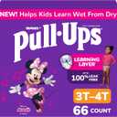 Pull-Ups Girls' Potty Training Pants, Size 3T-4T Training Underwear (32-40 lbs), 66 Count