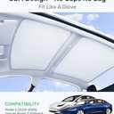 Zanch 2025 Tesla Model 3 Sunshade Roof [No-Sag, Heat Insulation] No Gaps Foldable Roof Glass Sun Shade for for Tesla Model 3 2020~2026 Highland Accessories (Grey)