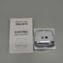 Electric Nail Clippers, Rechargeable 3-Speed Electric Nail Trimmer with LED for Toenail & Fingernails, Portable for Seniors Men Women (White)