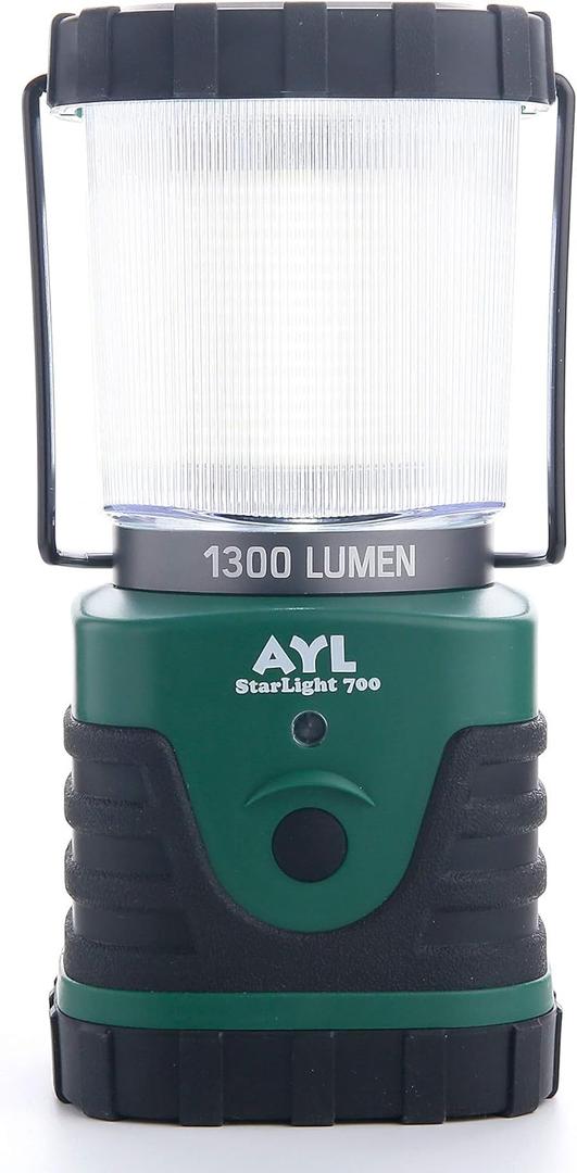 AYL Starlight 700 - Water Resistant - Shock Proof - Long Lasting Up to 6 Days Straight - 1300 Lumens Ultra Bright LED Lantern - Perfect Lantern for Hiking, Camping, Emergencies, Hurricanes, Outages (4 inches x 7.2)