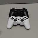 Yinjie 2 Pack Wireless Controller for PS3, Compatible with Playstation 3, with 2 Charging Cables (Black & White)