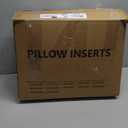puredown Euro Pillow Inserts 24 x 24 (Pack of 2, White), Feather Down Pillow Stuffer, White Throw Pillows for Bed, Couch, and Cushion