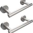 Brushed 2 Pack Toilet Paper Holder SUS304 Stainless Steel Double Post Pivoting Toilet Paper Roll Holder Wall Mounted Toilet Tissue Holder for Commercial Bathroom RV (2PC, Brushed Grey)