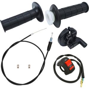 Strongthium 7/8" 50inch Mini Bike Throttle Cable Kit for Coleman CT200U CT200U-EX BT200 Predator 196 212 Baja Mb165 Mb200 SSR125 CRF50 Pit Dirt Bike ATV Quad & Handle Grips On Off Switch Adjustable