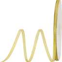 100yd 1/4" Gold Shiny Organza Sheer Ribbon,Metallic Glitter Ribbons for Gift Wrapping,Bows,Crafts,Garland,Bouquet,Holiday Wedding Party Decor (1/4" (7mm))