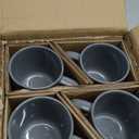 famiware Coffee Mugs for 4, 13 oz Mug Set, Drinking Cup with Handle for Coffee, Tea, Cocoa, Milk, Milkyway serise, Dark Gray