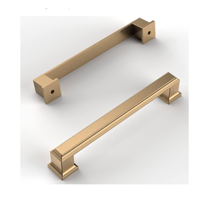 Amerdeco 10 Pack Champagne Bronze Cabinet Pulls - 5 Inch(128mm) Hole Center Cabinet Hardware for Kitchen, Bathroom, Dresser Pulls ZH0001