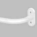 Curtain Rods 36-120 Inch, White Wrap Around Blackout Curtain Rods for Windows, 1 Inch Adjustable Long Heavy Duty Room Darkening Window Treatment Rod for Bedroom, Living Room, Sliding Door, White