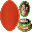 BUSOHA Football Cake Pan Mold - 11.6 Inch Non-Stick Silicone Cake Mold for Baking,Christmas,Birthdays, Party