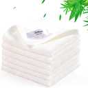 Baby Washcloths 6 Pack, 10x10 inch Heavenly Soft Small White Wash Cloths for Face and Body, Gentle & Safe Face Towel on Sensitive Skin, Baby Essentials Bath Shower Gifts for Newborn Kid Toddler Child