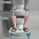 Wayona Foldable Toilet Stool for Adult 7 inch, Wide Squatting Potty with Freshener Space, Plastic Folding Pooping Stool, Collapsible Poop Foot Step Stool Bathroom Toilet Assistance Steps, Blue