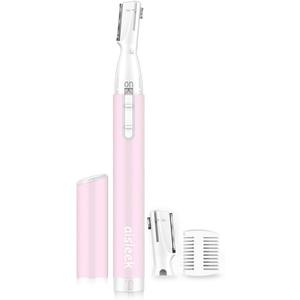 Eyebrow & Facial Hair Trimmer, Precision Detailer with Rinseable Blade, Battery Operated, Double-Sided Razor for Fine Hair, Chin & Peach Fuzz, Compact Pen Size, Safe & Gentle Touch-ups