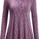Cestyle Workout Tops for Women Yoga Tops Running Shirts Activewear Tee Shirt (X-Large, 111-light Purple (Long Sleeve)), Size: X-Large