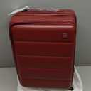 Expandable 20Inch Carry On Luggage Airline Approved - Top Opening Hardside Travel Suitcase Unbreakable -with Cup Holder,USB Charge,Side Pothook, 360Spinner Wheels, TSA Lock-Wine Red