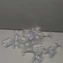 Pinkunn 12 Pcs 7 oz Plastic Vintage Wine Glasses Reusable Colored Goblets Patterned Drinking Water Glasses Cup Dishwasher Safe for Christmas Wedding Reception Party Supplies (Transparent)