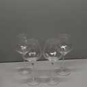 Gusto Nostro Crystal Drink Glasses Set of 4, 22 Oz Long Stem Modern Liquor Glasses for White and Red Liquor, Dishwasher Safe, Fancy, Elegant, Large and Tall Drink Glass for Wedding Christmas Anniversary (Crystal Design 3)