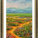 Golden State Art, 13x19 Ornate Picture Frame with White Mat for 11x17 Photo or Display 13x19 Print without Mat Color Black Gold (Plexi Glass)