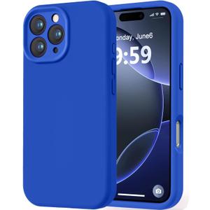 LOVE 3000 Designed for iPhone 16 Pro Max Case, Premium Silicone with [Soft Anti-Scratch Microfiber Lining] Shockproof Protective Phone Case for Men Women Girls 6.9", Klein Blue