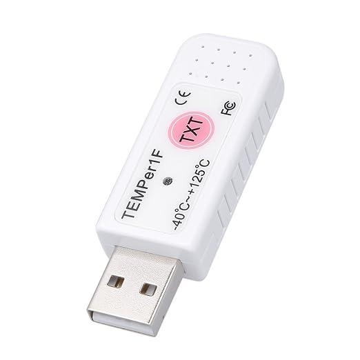USB Thermometer Temperature Sensor Data Logger Recorder for PC Laptop White-GOLDEN BLUE