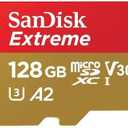 SanDisk Extreme 128GB Micro SDXC Card for DJI Mavic Mini 2, Mavic Mini, Mavic Air 2 Drone (2 Pack) C10 4K V30 A2 (SDSQXA1-128G-GN6MN) Bundle with 1 Everything But Stromboli MicroSD Memory Card Reader