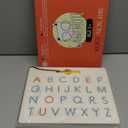 GAMENOTE Double Sided Magnetic Letter Board - 2 in 1 Alphabet Magnets Tracing Board for Toddlers ABC Letters Uppercase & Lowercase Practicing Learning Education Toys