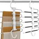 Pant Hangers Space Saving Jean Hangers -No Wrinkle Clothes Hanger - Closet Organizer and Storage, College Dorm Room Essentials Apartment Must Have - 1 Pack