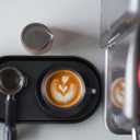 Black Small Tray (10 inch), Oval Tray for Kitchen Counter, Bathtub Bathroom Vanity Items, Countertop Organizer, Coffee Accessory, Bar, Serving Seasoning, Salt and Pepper, Soap, Perfume. (10.2" x 5.5" x 1.1")