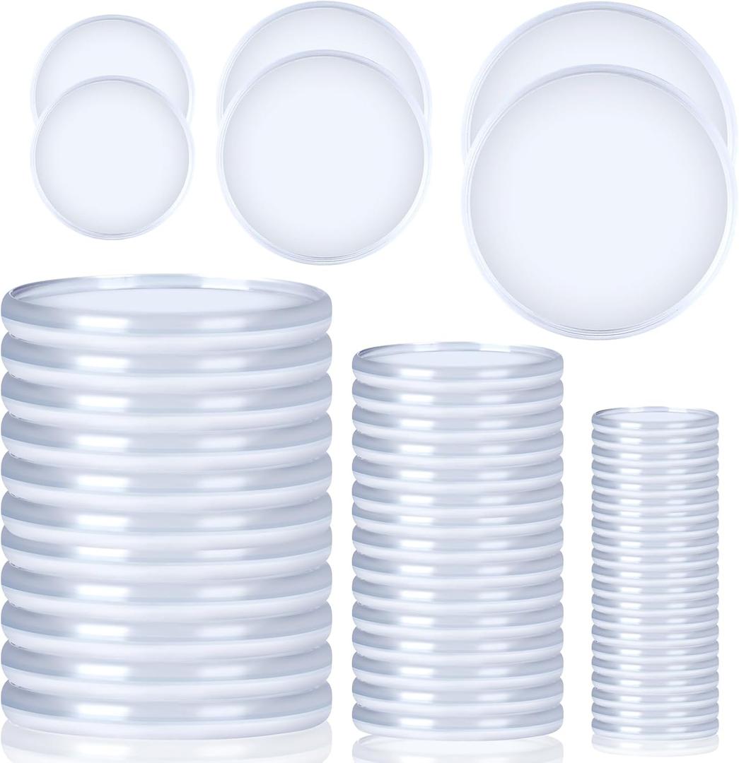 36 Pieces (2",1-3/8",1") Clear Discbound Discs Plastic Binder Rings Expansion Discs Notebooks Planner Discs Binder Accessories Disc Binder System Book Binding Discs for Planner Scrapbooking Supplies