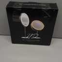 Makeup Mirror with Lights, 1x/20x 360 Rotation Vanity Mirror, Brightness Adjustable Lighted Makeup Mirror with Magnification, 5000 mAh Rechargeable Double Sided Mirror with 3 Colors, Gift for Women (Chrome)