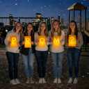 Bucherry 13 Pcs 2026 Prom Light up Letters Set Luminary Paper Bags with LED Lights 10 x 6 Inches Hollow Out Letters Sign with Flameless Tea Light for Prom Night Graduation Party Supplies