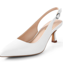 Ankis Slingback Heels for Women Closed Toe Women's Pumps Kitten Heel Wedding Party Casual Dress Shoes, 8