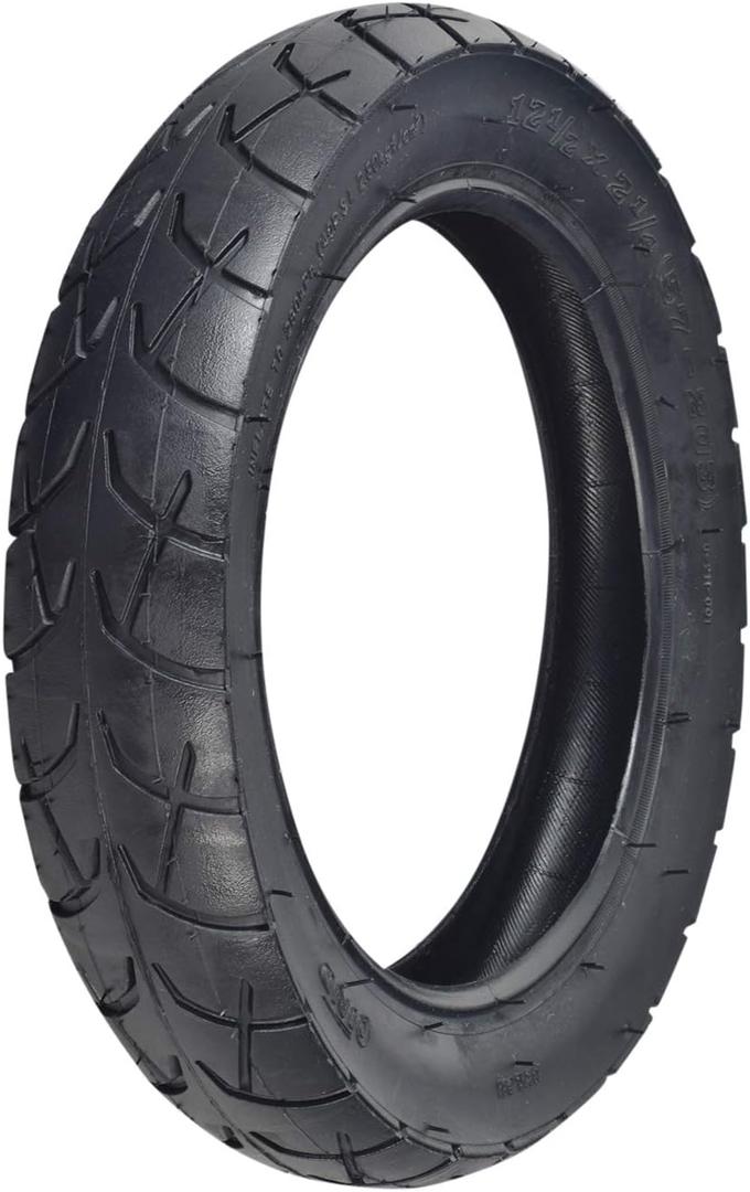 AlveyTech 12-1/2"x2-1/4" Wide Tread Tire for Scooters - Replacement (57-203/62-203) Pneumatic Tire KF821 Wide Tread for Stability & Traction