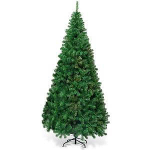  8Ft Artificial PVC Christmas Tree Stand Indoor Outdoor Green