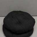 Levoberg Round Bar Stool Cushion with Elastic Canvas Thick Padded Barstool Chair Cover 13.7" Black