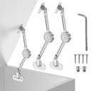 2 Pack lid Fixed Hinges for 50 lb Wooden Boxes, Toy Box Soft Closing, lid Support Hinges Heavy Duty, Upper Cabinets & RV Cabinets up and Down, in The Range of 0-110