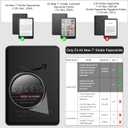 Case for All-New 7" Kindle Paperwhite 12th Gen 2024 and Kindle Colorsoft Signature Edition, Light PU Leather Cover and Transparent Hard Back with Hand Strap, Auto Sleep/Wake, Midnight Green