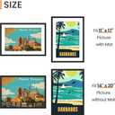upsimples 14x20 Picture Frame, Display Pictures 11x17 with Mat or 14 x 20 Without, Wall Hanging Poster Frames, Black, 1 Pack