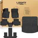 LASFIT Floor Mats & Backrest Mats & Cargo Mats for Mazda CX-90/CX-90 PHEV 2025 2024 7 Seats with 2nd Row Bucket Seats, All Weather TPE Custom Fit Floor Liners for CX-90/CX-90 PHEV Car Mats